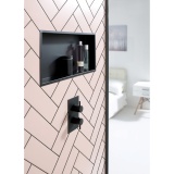 JTP Vos Matt Black 2 Outlet 2 Handle Concealed Shower Valve